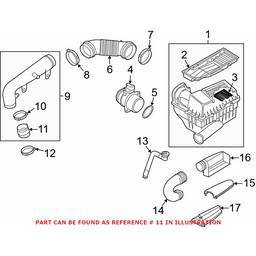 Audi Engine Air Intake Hose 1K0129627C - Genuine VW/Audi